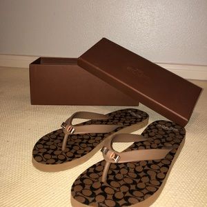 Never Worn - Coach Brown Sandals OBO